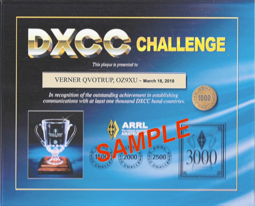 OZ9XU DXCC Challenge